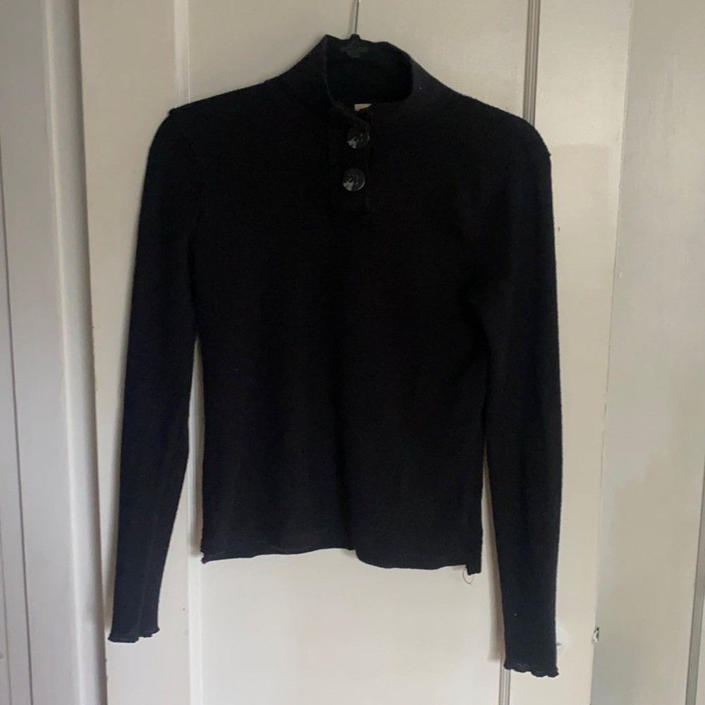 Free people long sleeve shirt with button up collar